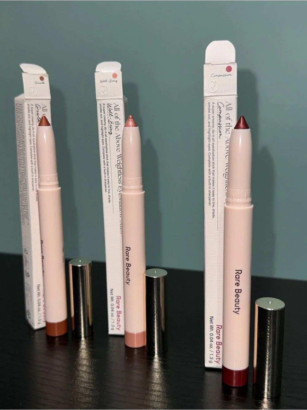 Rare Beauty 3 eyeshadow sticks well-being, growth, and compassion, bundle!!